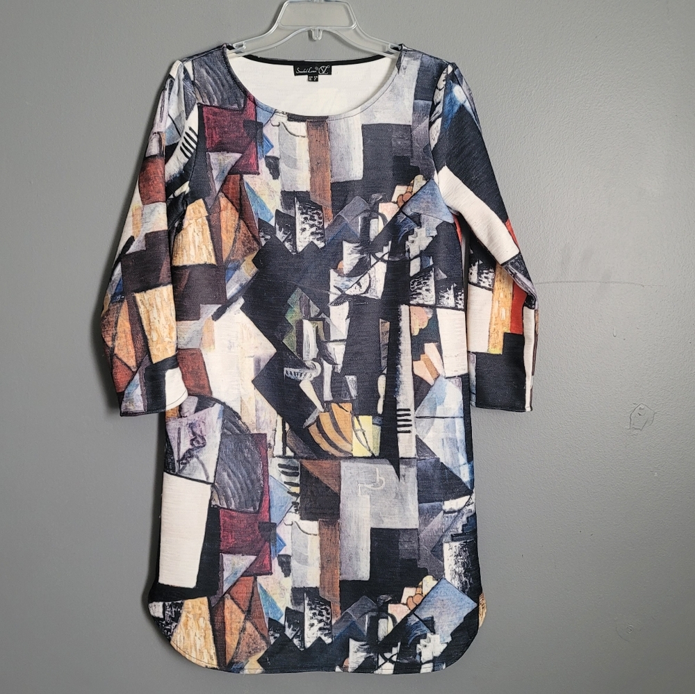 Smashed Lemon Multicolor Printed  Pull-on Dress. Size 6 US/36 EU